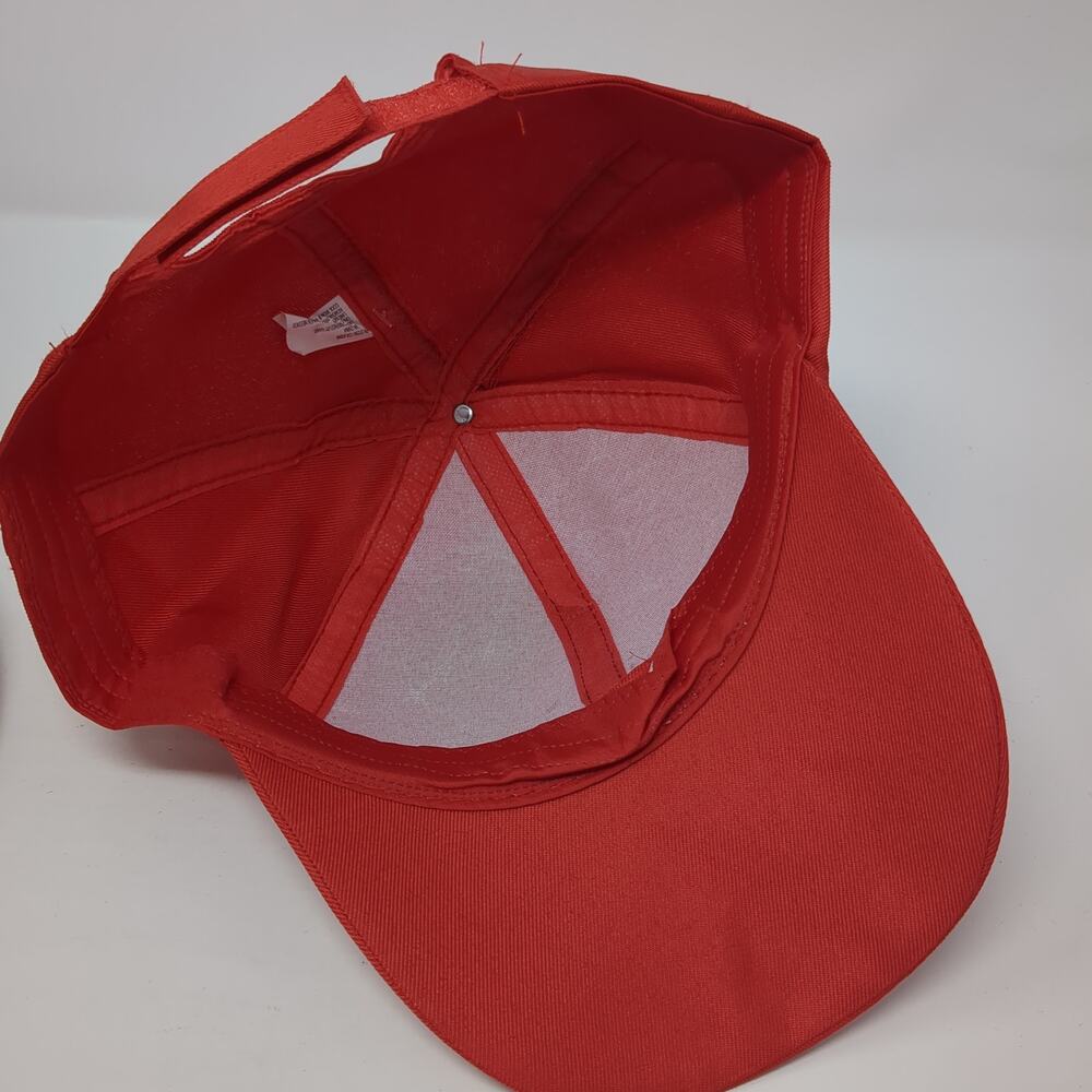 Juncture Strapback Hat Red One Size Solid Adjusta… - image 6